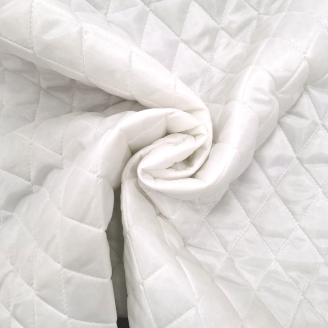 Quilted Polyester WHITE, quilt fabric, bedding fabric, and home decor